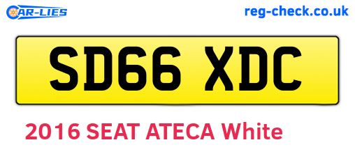 SD66XDC are the vehicle registration plates.