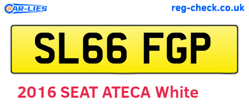 SL66FGP are the vehicle registration plates.