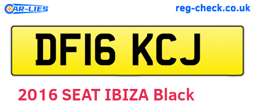DF16KCJ are the vehicle registration plates.