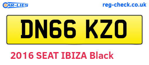 DN66KZO are the vehicle registration plates.