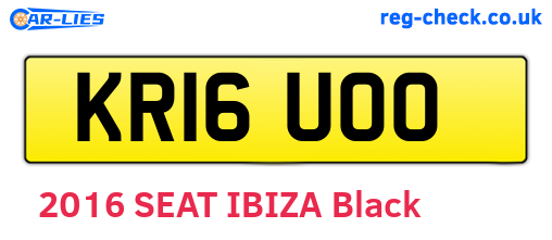 KR16UOO are the vehicle registration plates.