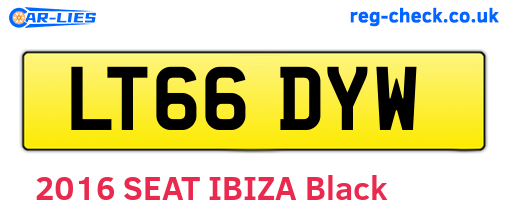 LT66DYW are the vehicle registration plates.