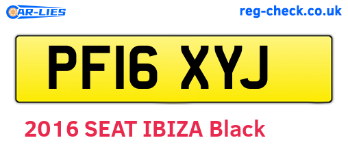 PF16XYJ are the vehicle registration plates.