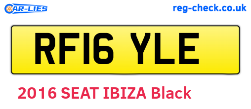 RF16YLE are the vehicle registration plates.