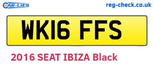 WK16FFS are the vehicle registration plates.