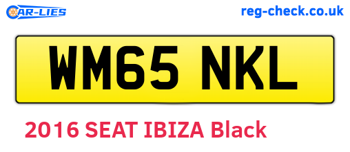WM65NKL are the vehicle registration plates.