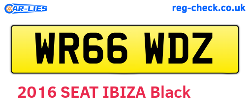 WR66WDZ are the vehicle registration plates.