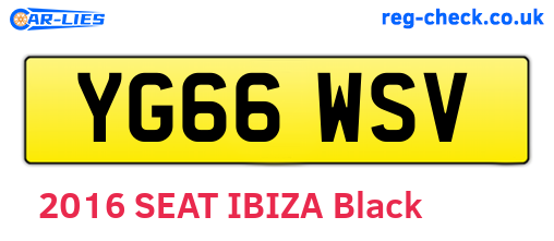 YG66WSV are the vehicle registration plates.