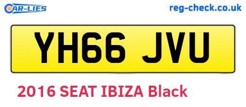 YH66JVU are the vehicle registration plates.