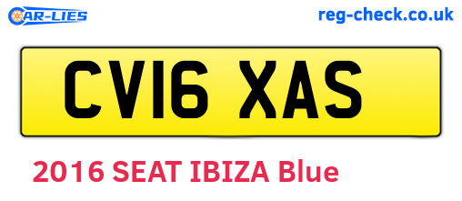 CV16XAS are the vehicle registration plates.
