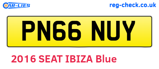 PN66NUY are the vehicle registration plates.