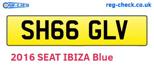 SH66GLV are the vehicle registration plates.