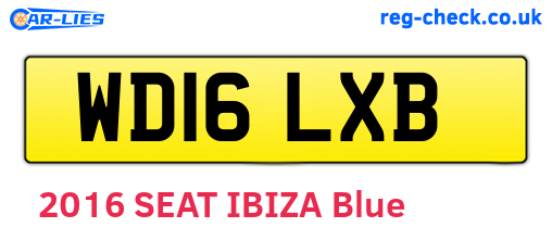WD16LXB are the vehicle registration plates.
