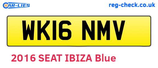 WK16NMV are the vehicle registration plates.