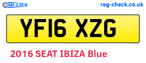 YF16XZG are the vehicle registration plates.