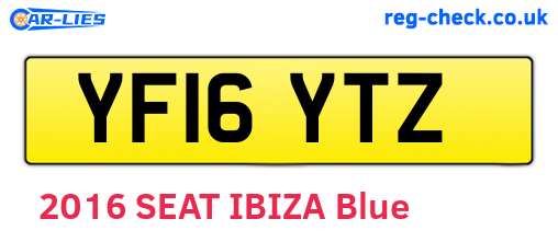 YF16YTZ are the vehicle registration plates.