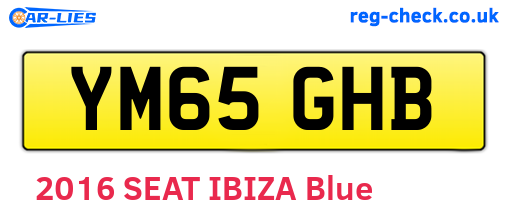 YM65GHB are the vehicle registration plates.