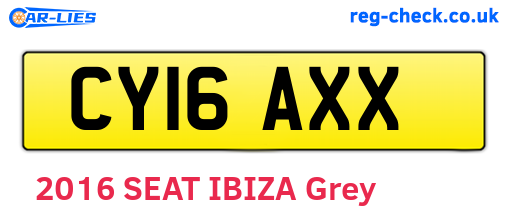 CY16AXX are the vehicle registration plates.