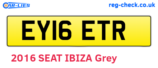 EY16ETR are the vehicle registration plates.