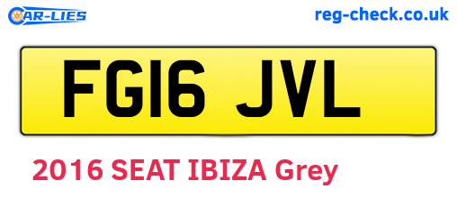 FG16JVL are the vehicle registration plates.
