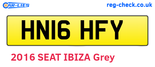 HN16HFY are the vehicle registration plates.