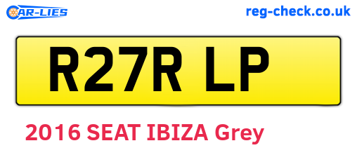 R27RLP are the vehicle registration plates.