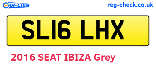 SL16LHX are the vehicle registration plates.