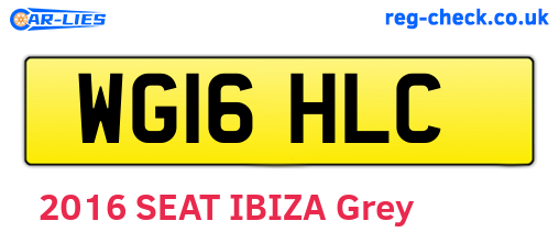 WG16HLC are the vehicle registration plates.