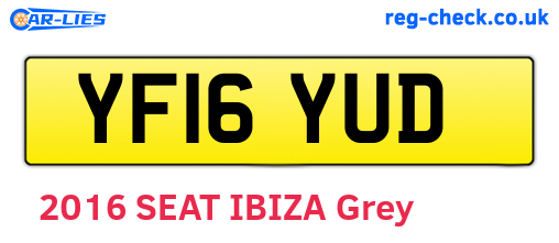 YF16YUD are the vehicle registration plates.