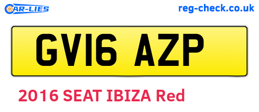 GV16AZP are the vehicle registration plates.
