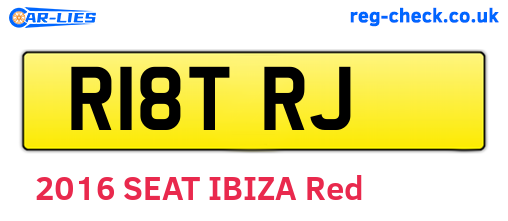 R18TRJ are the vehicle registration plates.