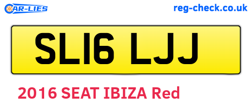 SL16LJJ are the vehicle registration plates.