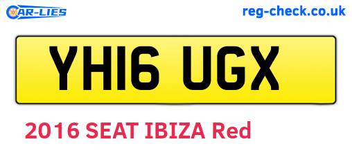YH16UGX are the vehicle registration plates.