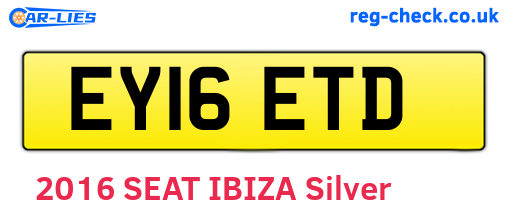 EY16ETD are the vehicle registration plates.