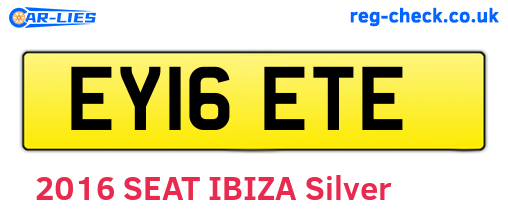 EY16ETE are the vehicle registration plates.