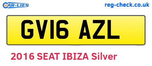 GV16AZL are the vehicle registration plates.