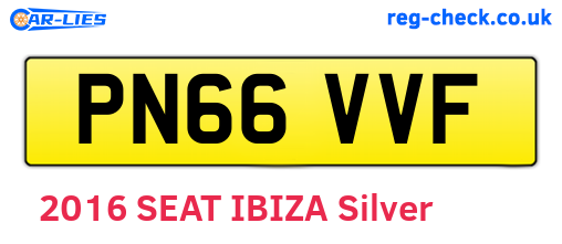 PN66VVF are the vehicle registration plates.