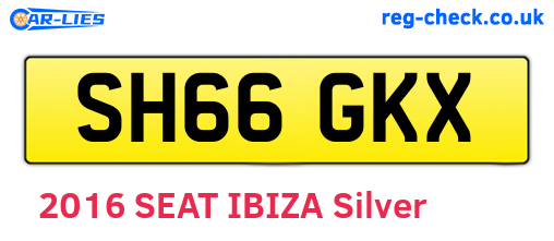 SH66GKX are the vehicle registration plates.