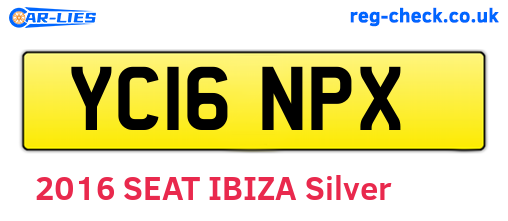 YC16NPX are the vehicle registration plates.