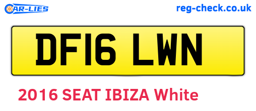 DF16LWN are the vehicle registration plates.