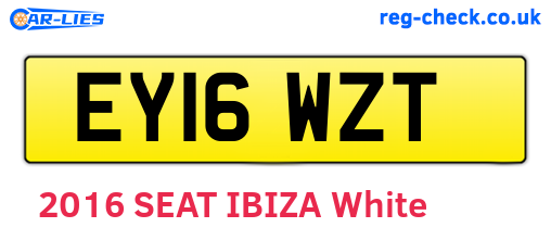 EY16WZT are the vehicle registration plates.