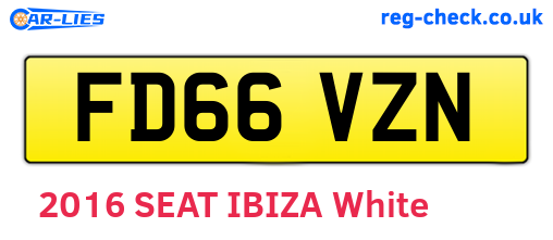 FD66VZN are the vehicle registration plates.