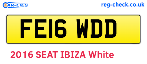 FE16WDD are the vehicle registration plates.