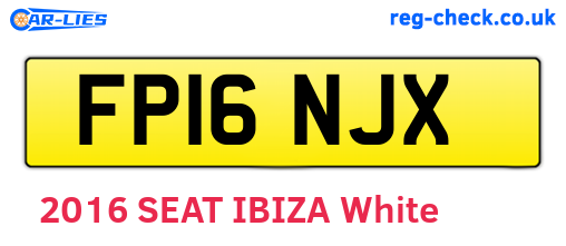 FP16NJX are the vehicle registration plates.