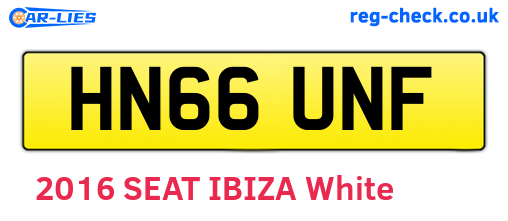 HN66UNF are the vehicle registration plates.