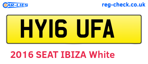 HY16UFA are the vehicle registration plates.