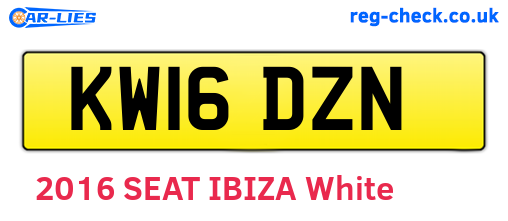 KW16DZN are the vehicle registration plates.