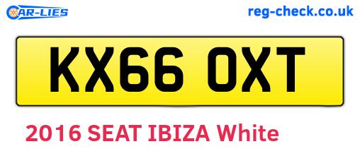 KX66OXT are the vehicle registration plates.