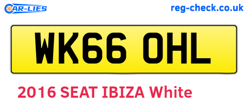 WK66OHL are the vehicle registration plates.