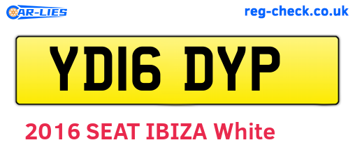 YD16DYP are the vehicle registration plates.